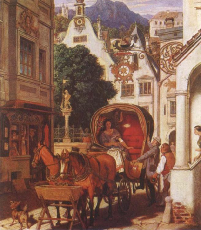 Moritz von Schwind Honeymoon oil painting image